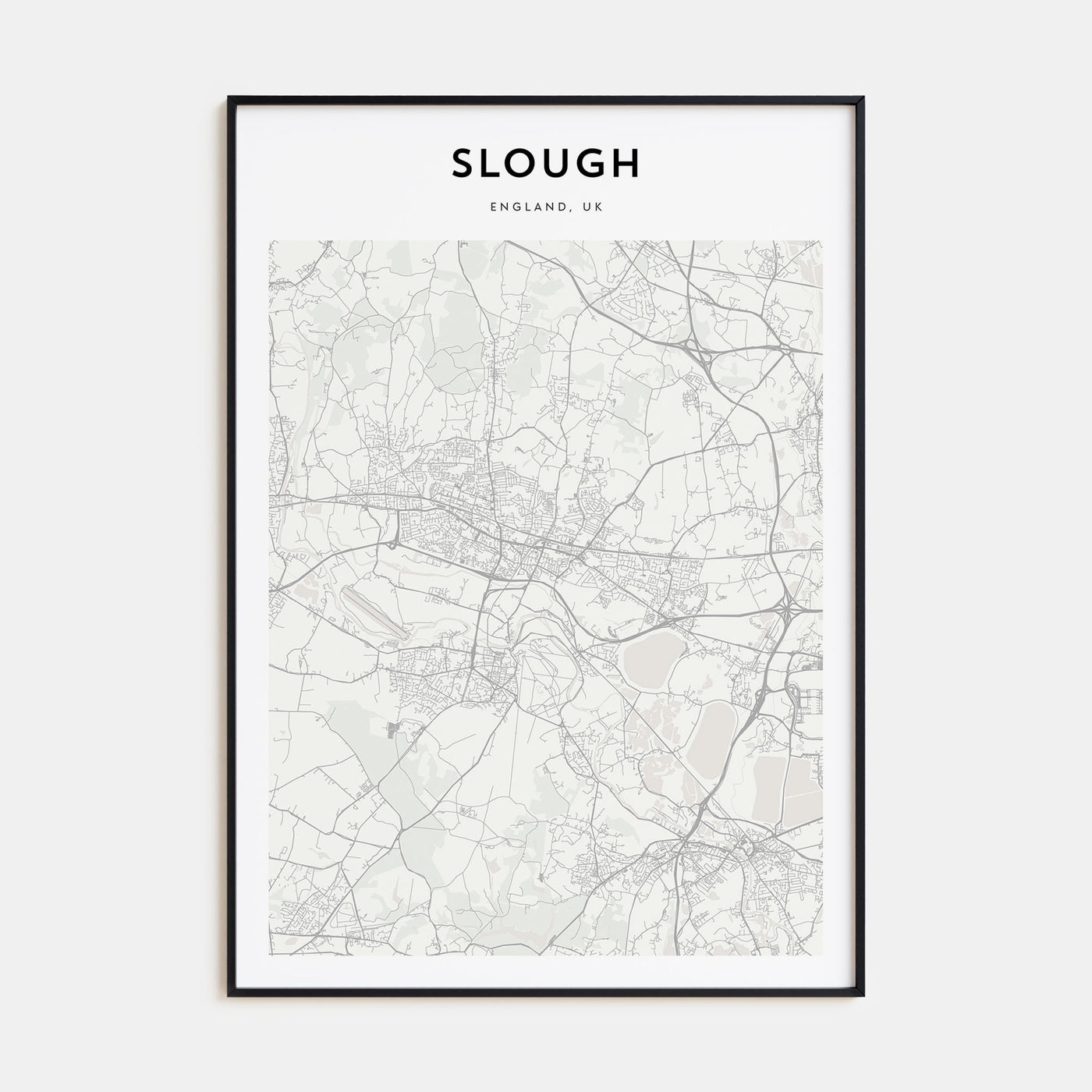 Slough Map Portrait Poster