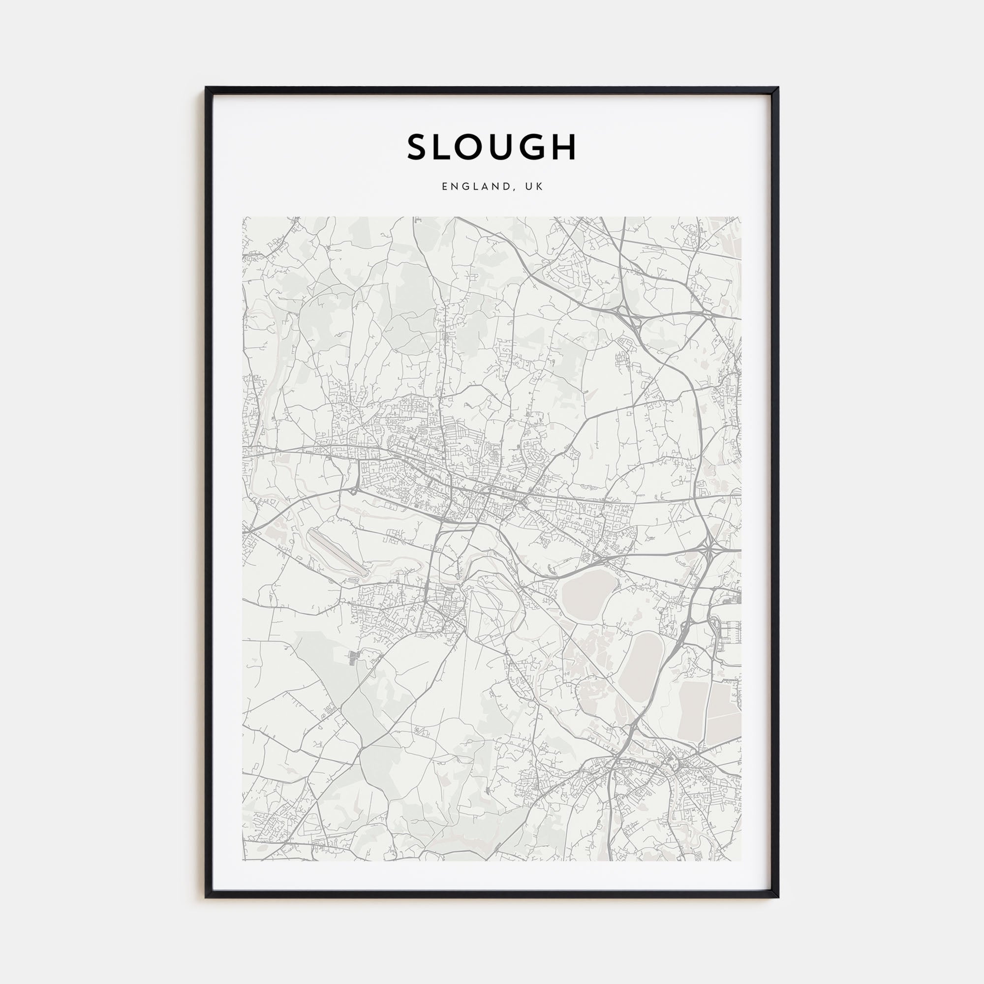 Slough Map Portrait Poster