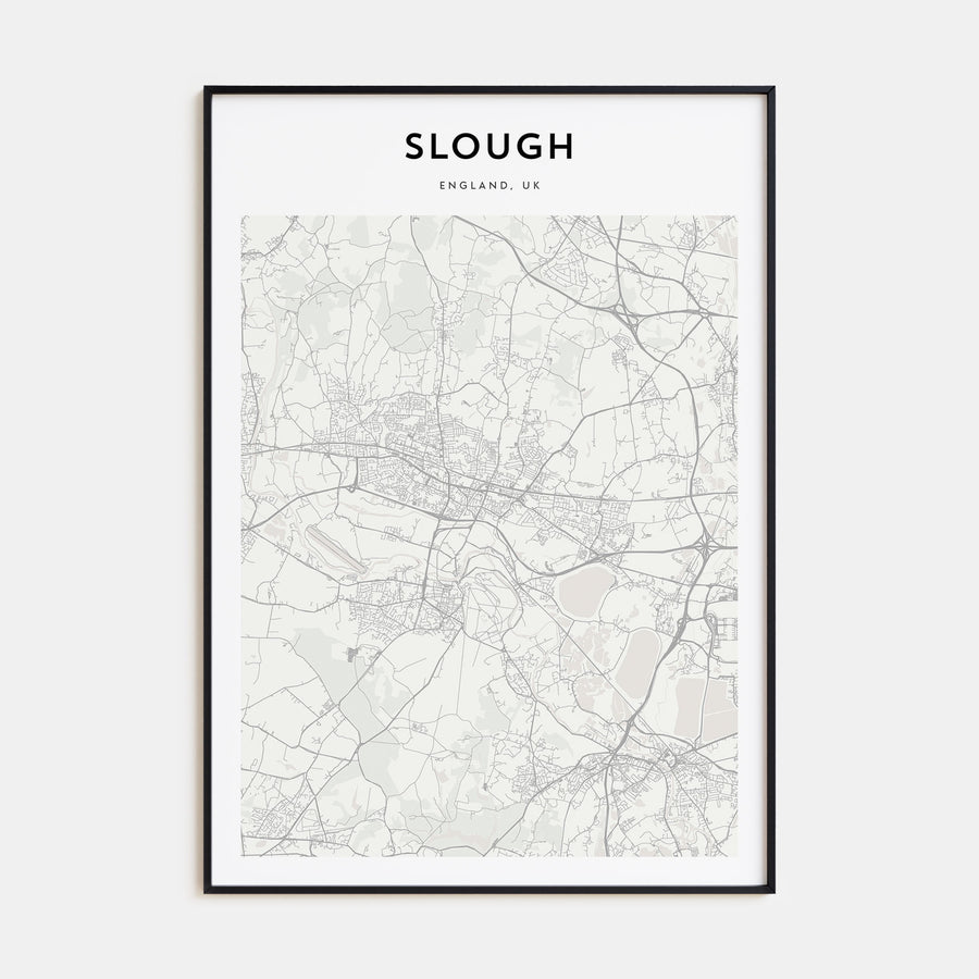 Slough Map Portrait Poster