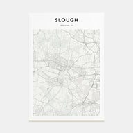 Slough Map Portrait Poster