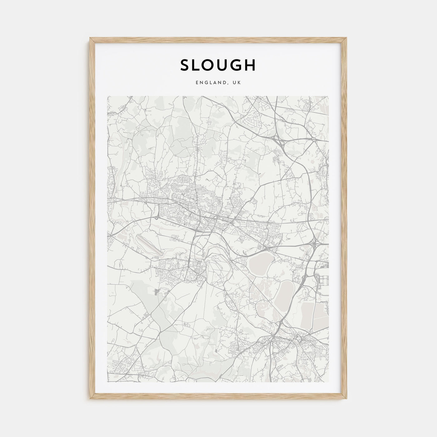 Slough Map Portrait Poster