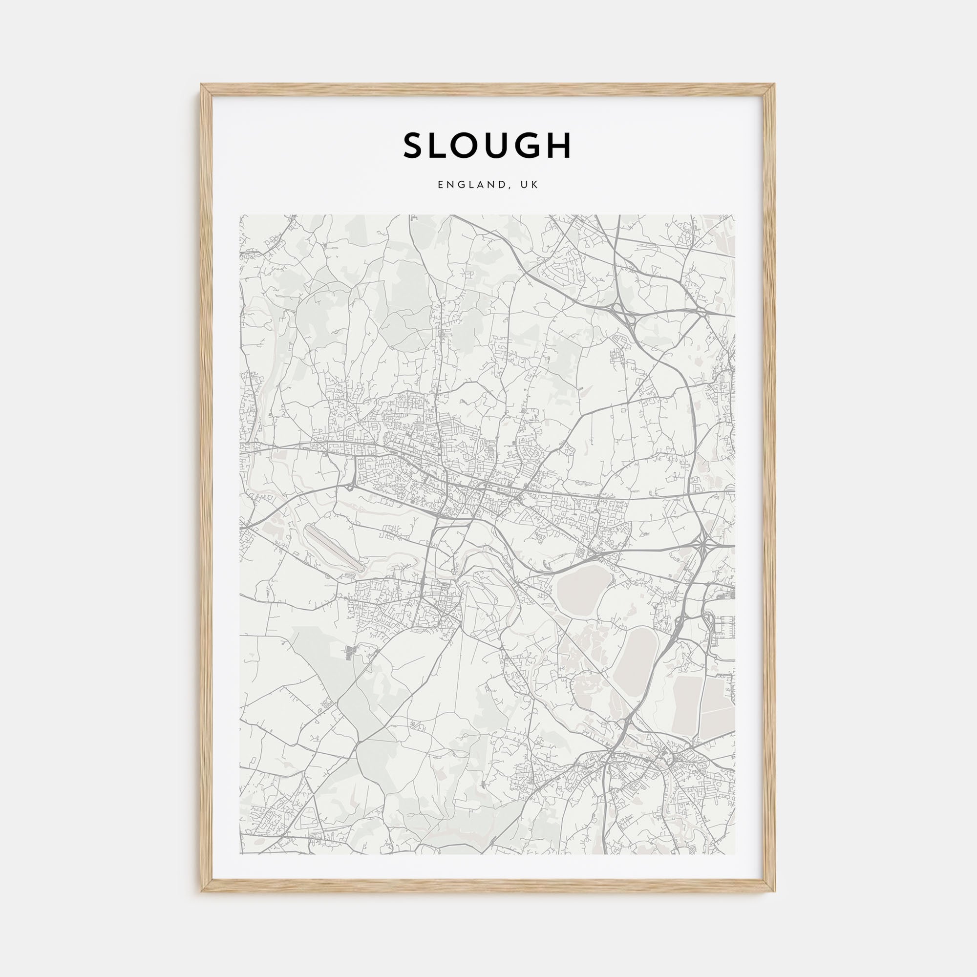 Slough Map Portrait Poster