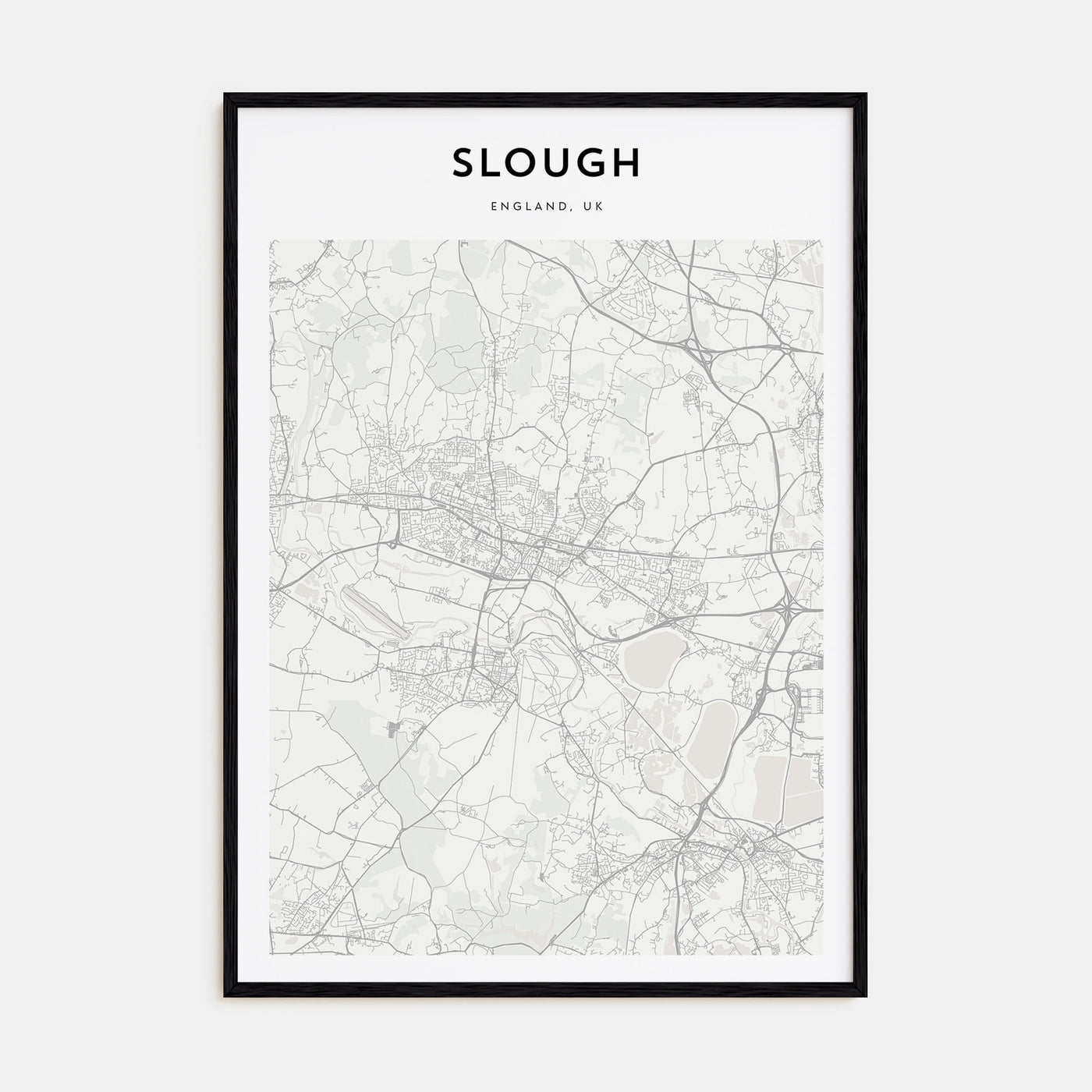Slough Map Portrait Poster