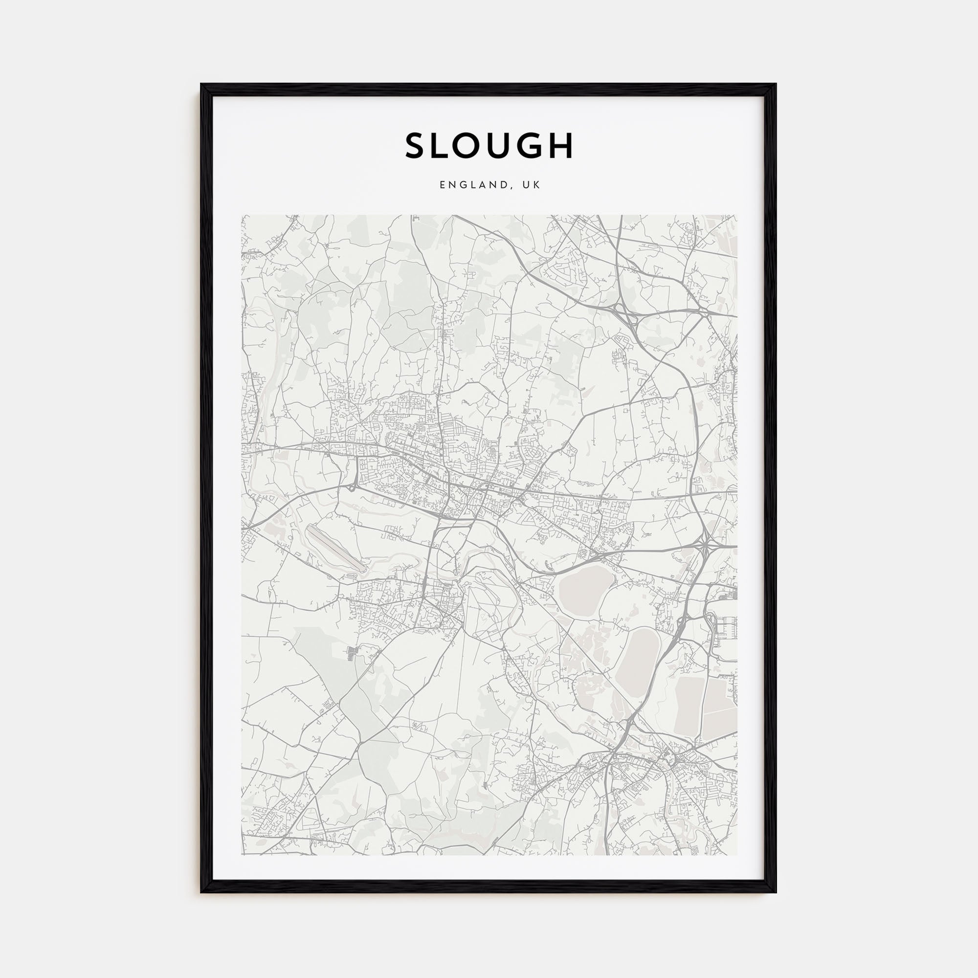 Slough Map Portrait Poster