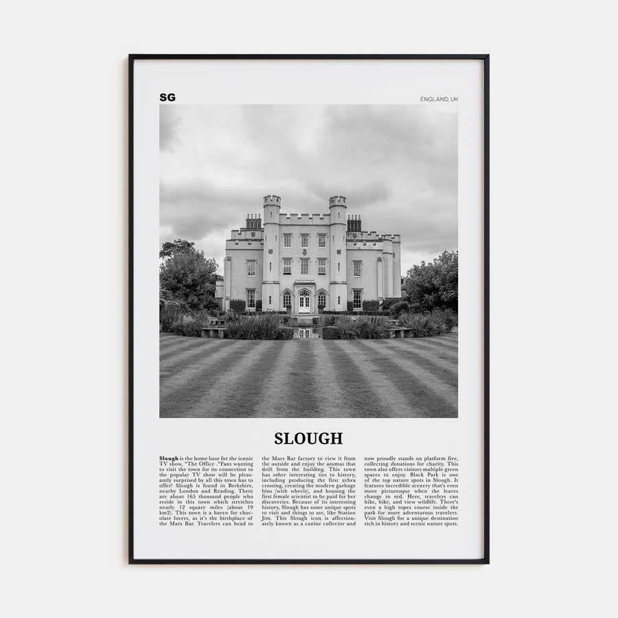 Slough Travel B&W Poster