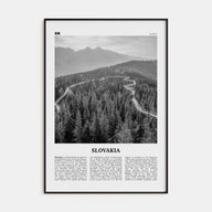 Slovakia Travel B&W Poster