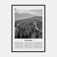 Slovakia Travel B&W Poster
