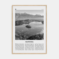 Slovenia Travel B&W Poster