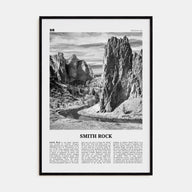Smith Rock State Park Travel B&W Poster