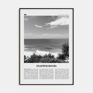 Snapper Rocks Travel B&W Poster