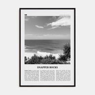 Snapper Rocks Travel B&W Poster