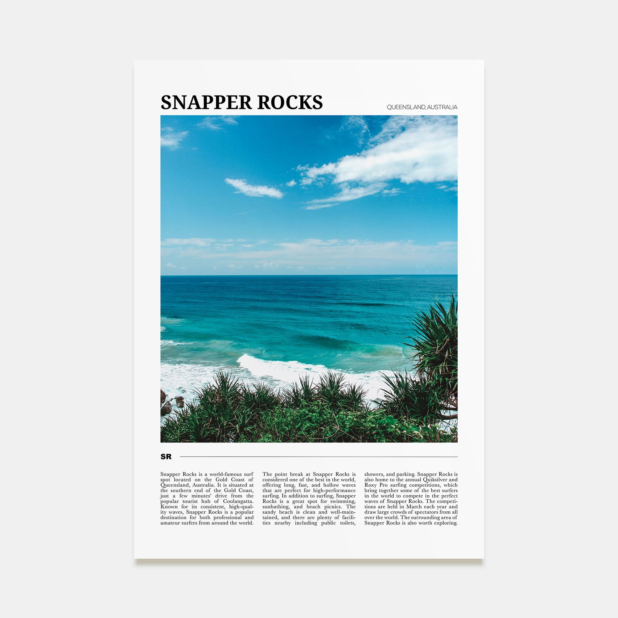 Snapper Rocks Travel Color Poster