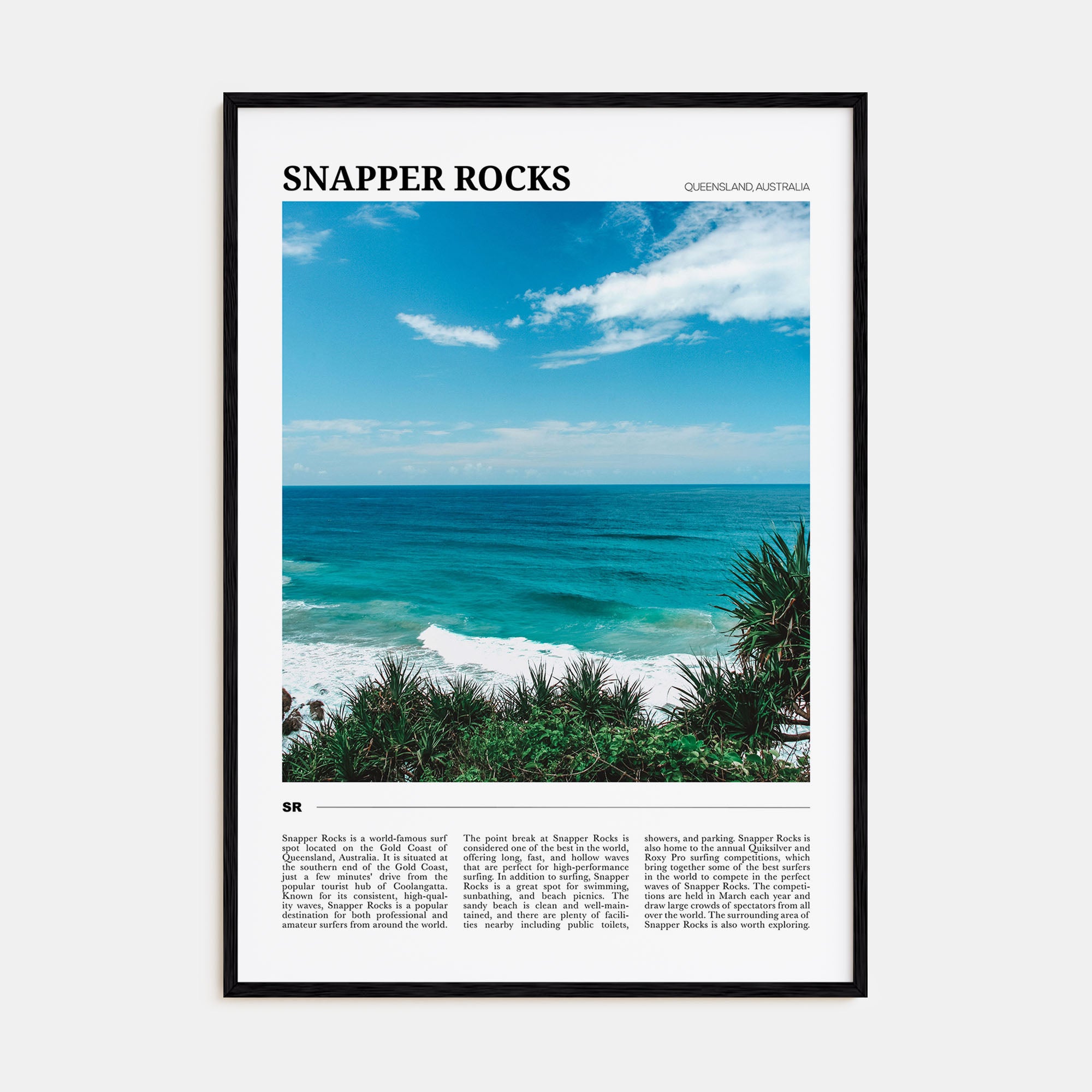 Snapper Rocks Travel Color Poster