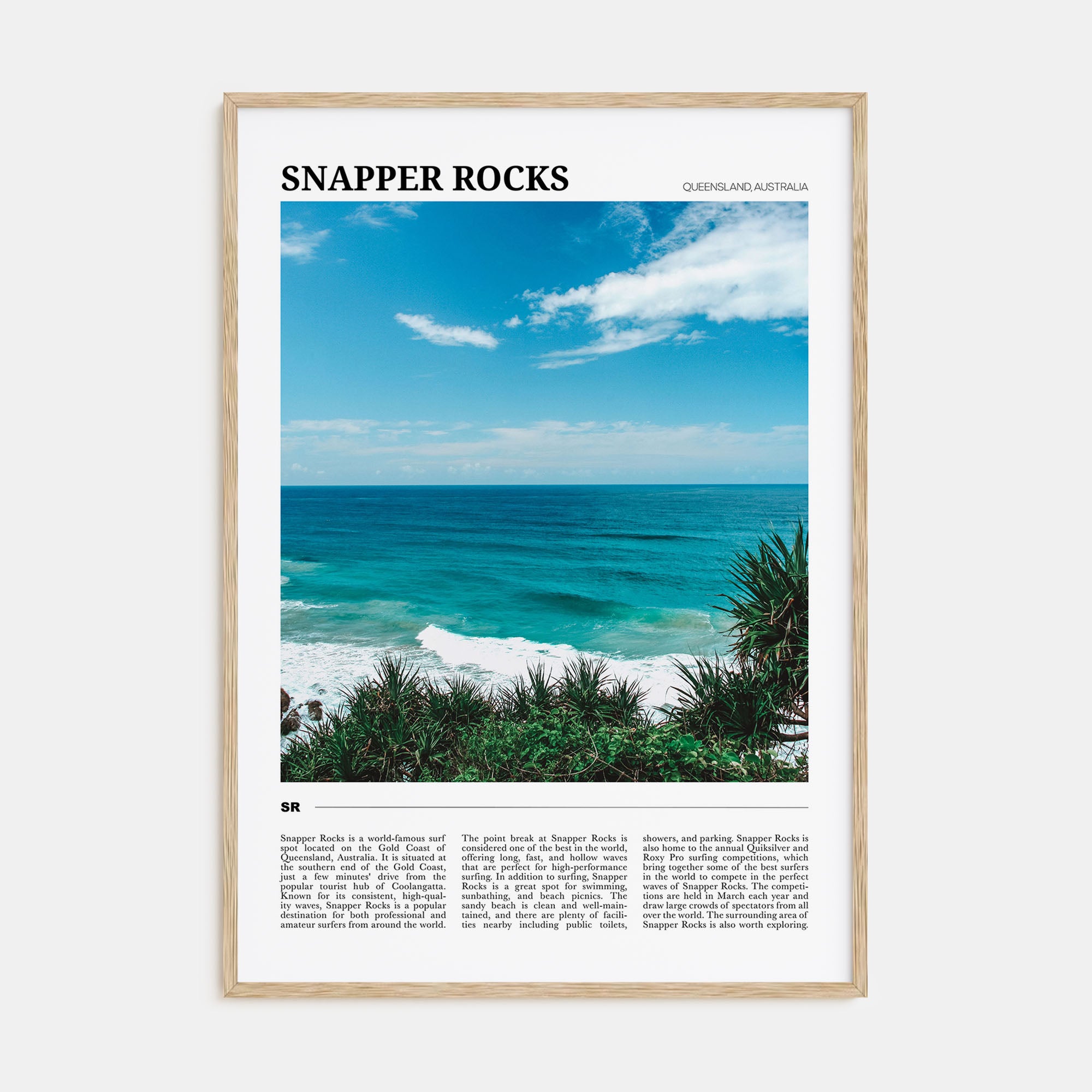 Snapper Rocks Travel Color Poster