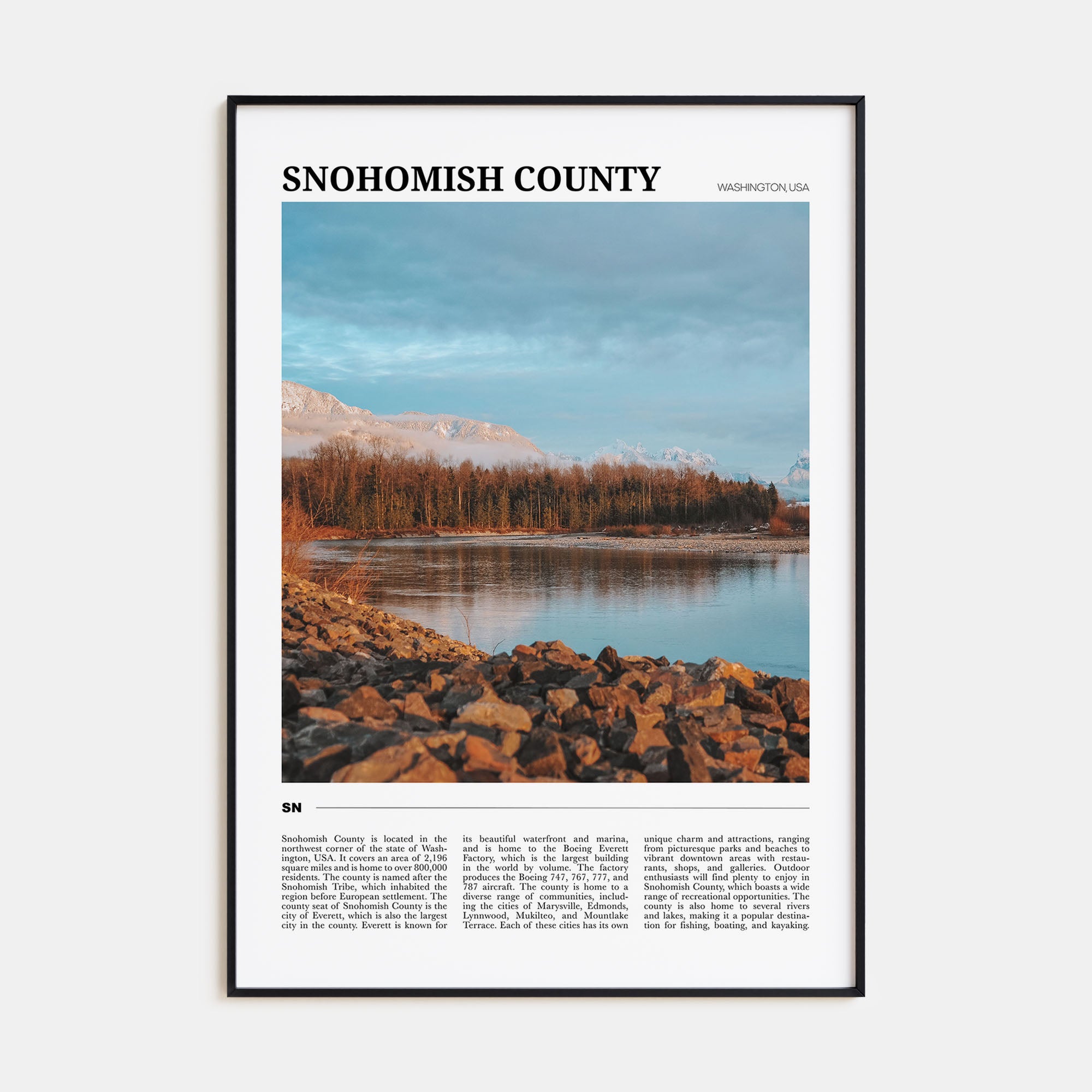 Snohomish County Travel Color Poster