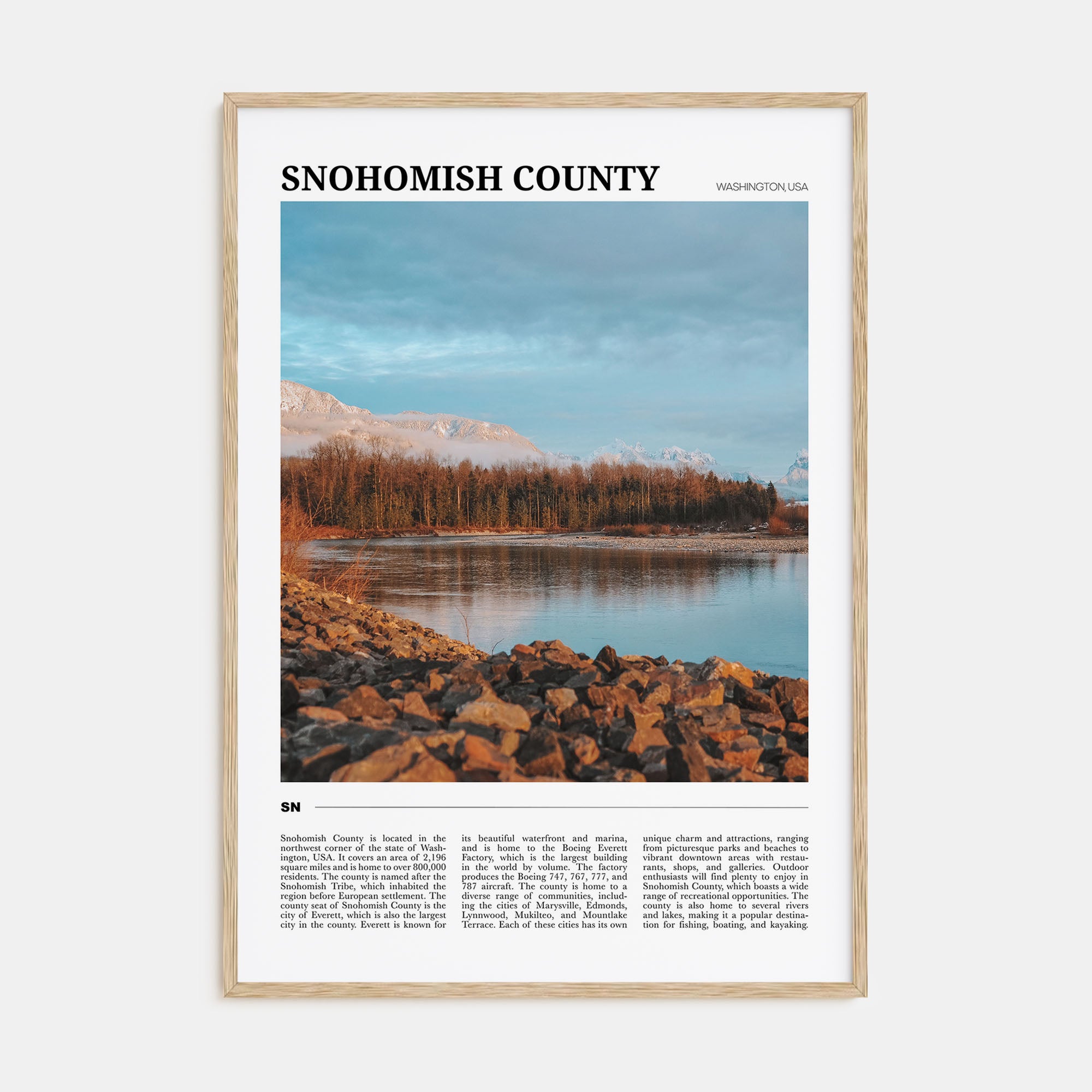 Snohomish County Travel Color Poster