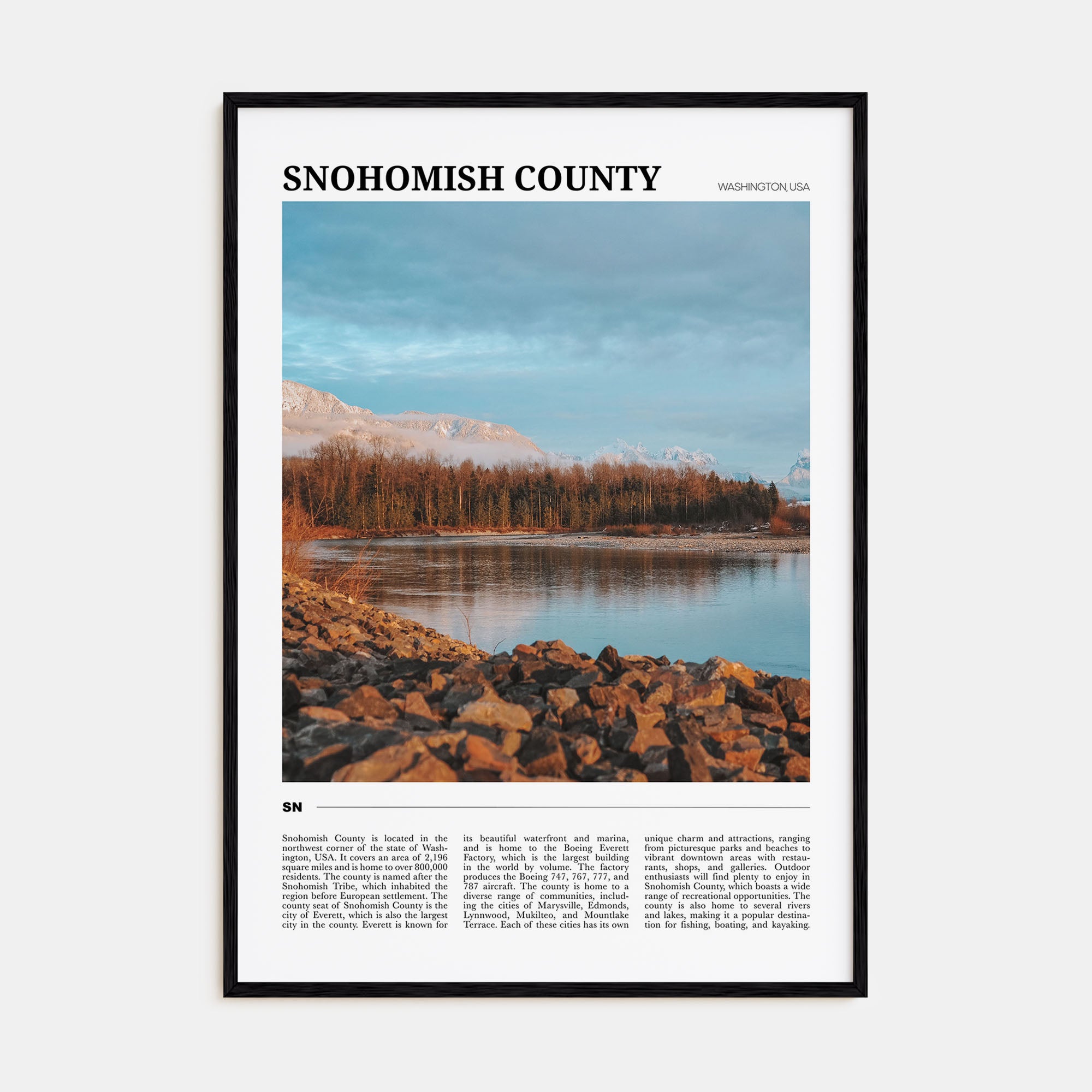 Snohomish County Travel Color Poster