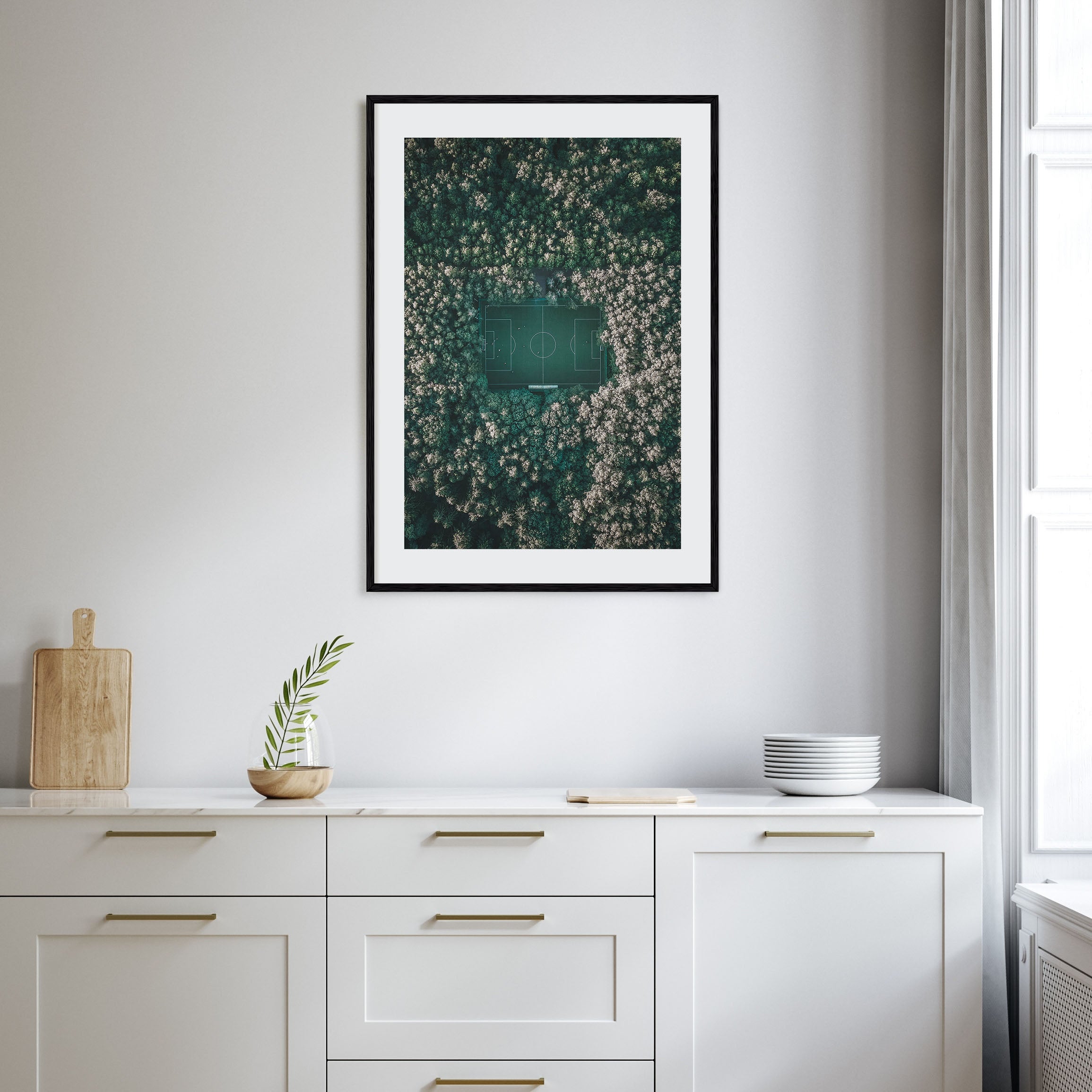Soccer Field Photo Color Poster