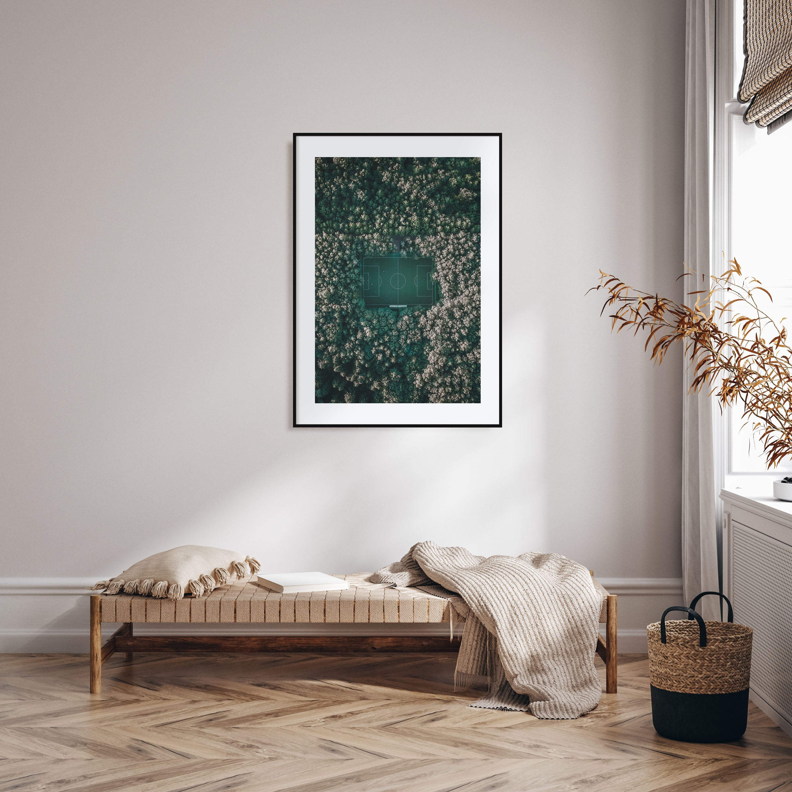 Soccer Field Photo Color Poster