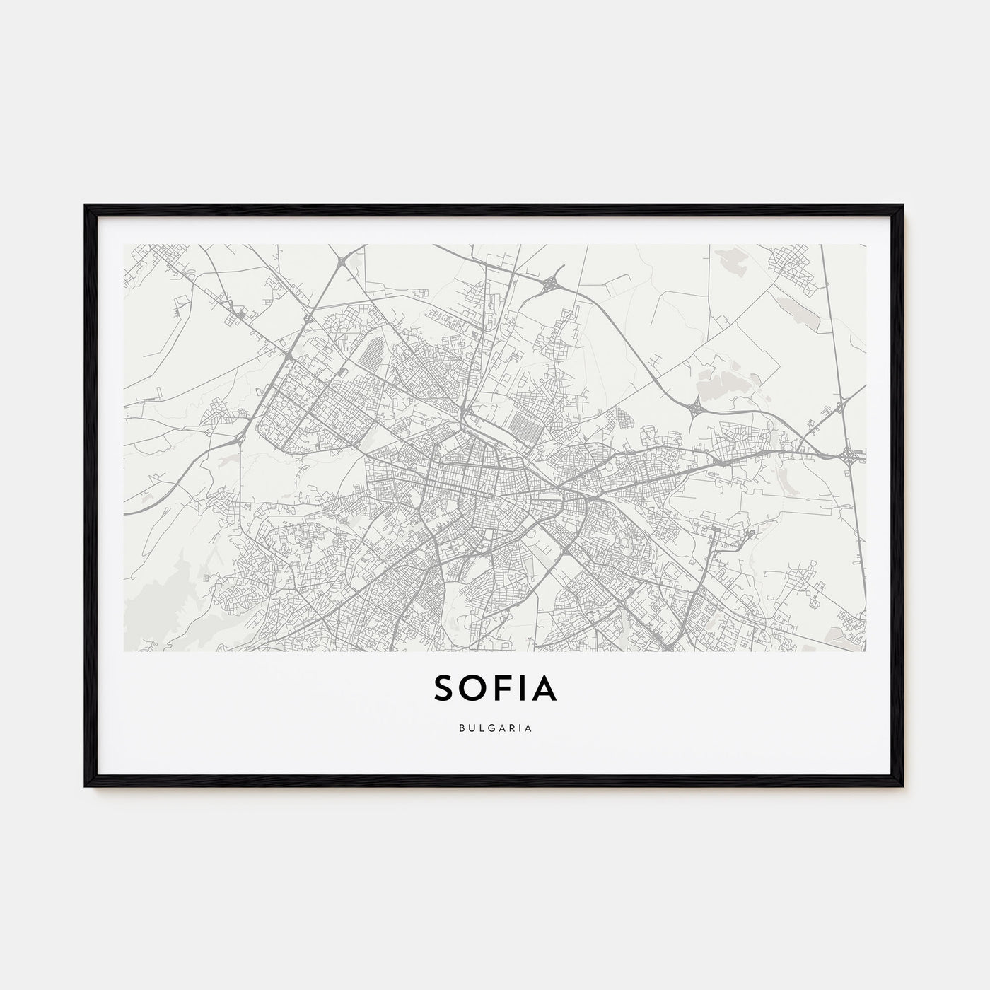 Sofia Map Landscape Poster