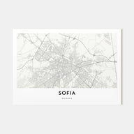 Sofia Map Landscape Poster