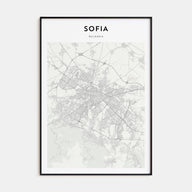 Sofia Map Portrait Poster