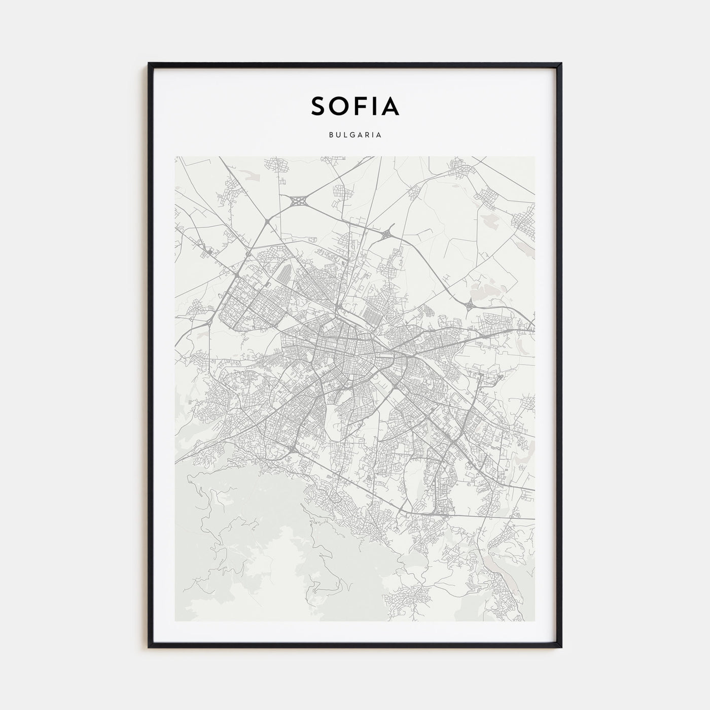 Sofia Map Portrait Poster