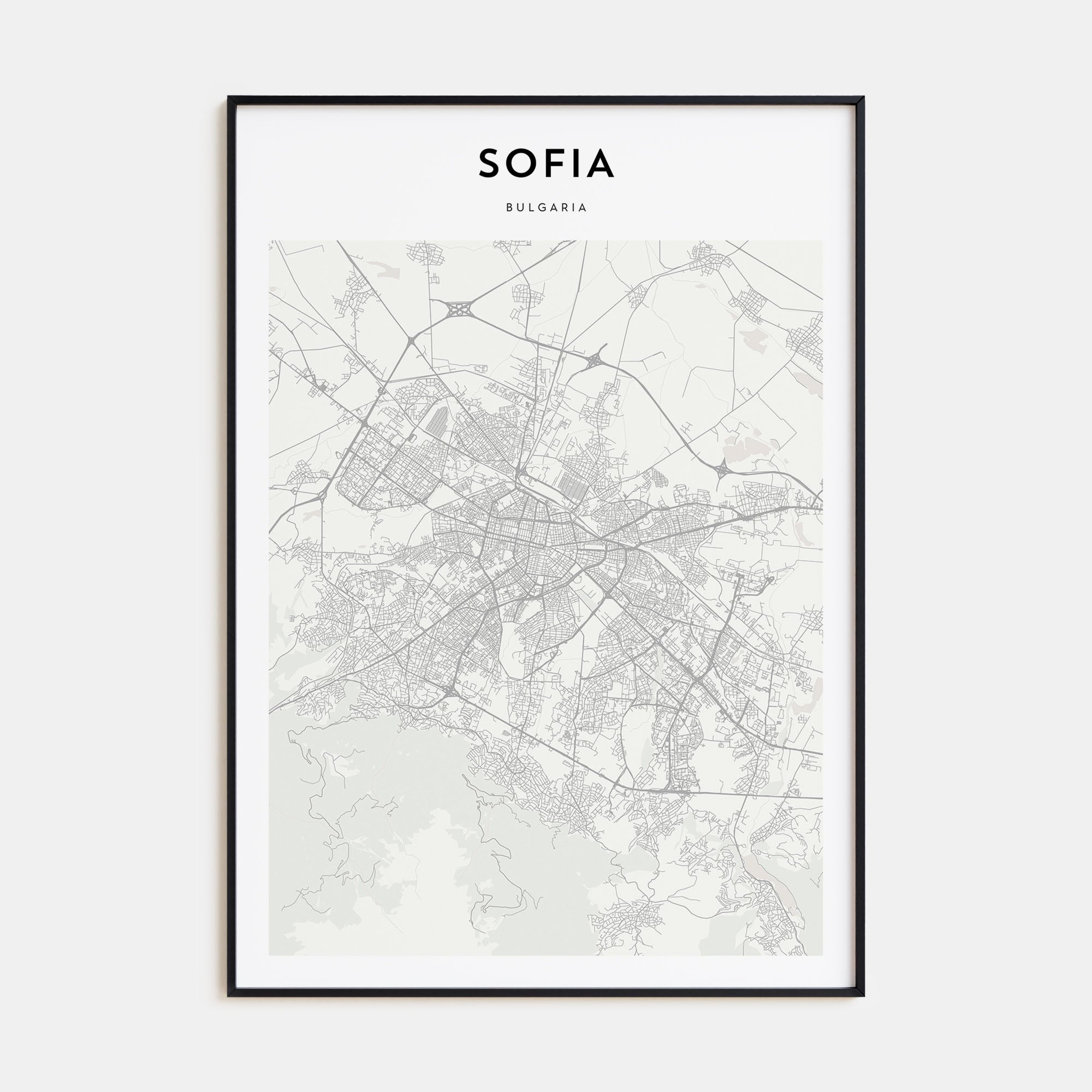 Sofia Map Portrait Poster