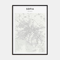 Sofia Map Portrait Poster