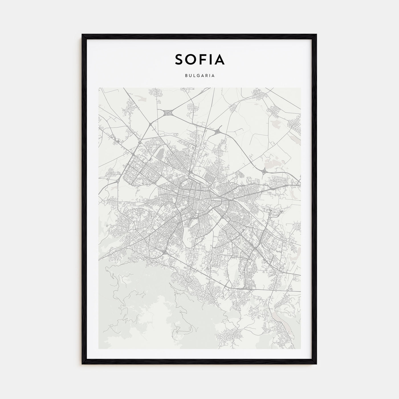 Sofia Map Portrait Poster