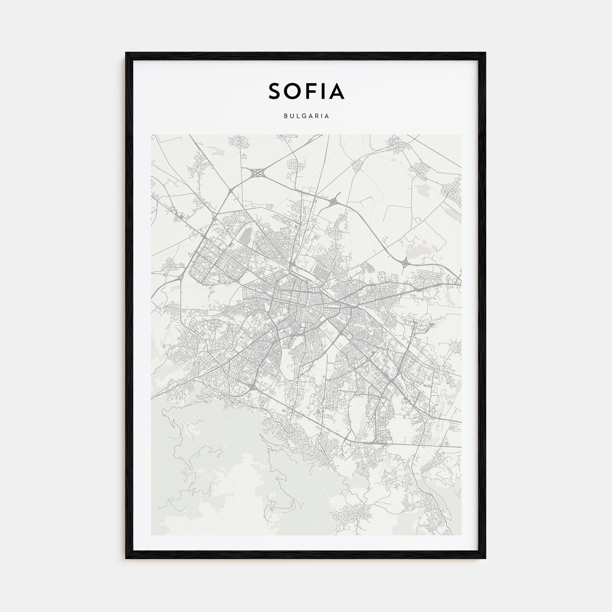 Sofia Map Portrait Poster