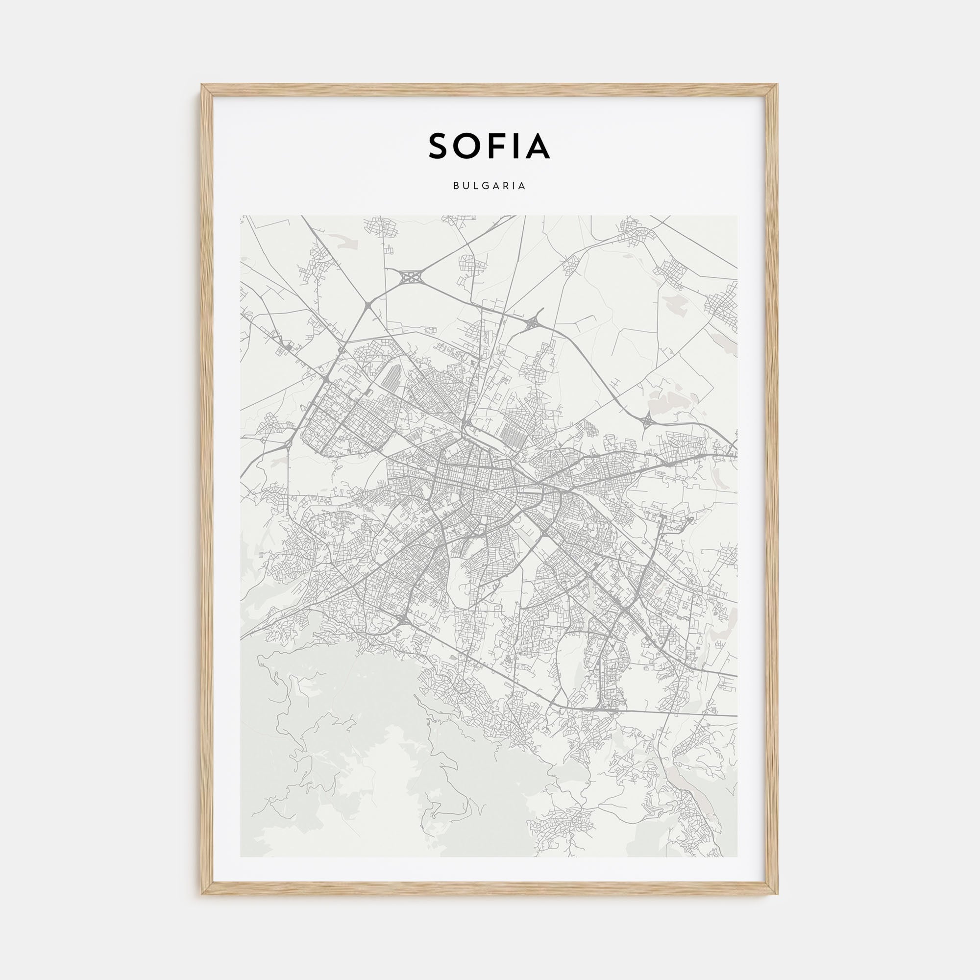 Sofia Map Portrait Poster