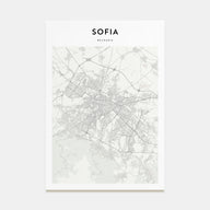 Sofia Map Portrait Poster