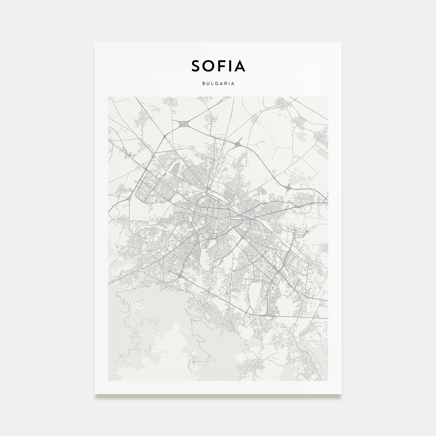 Sofia Map Portrait Poster