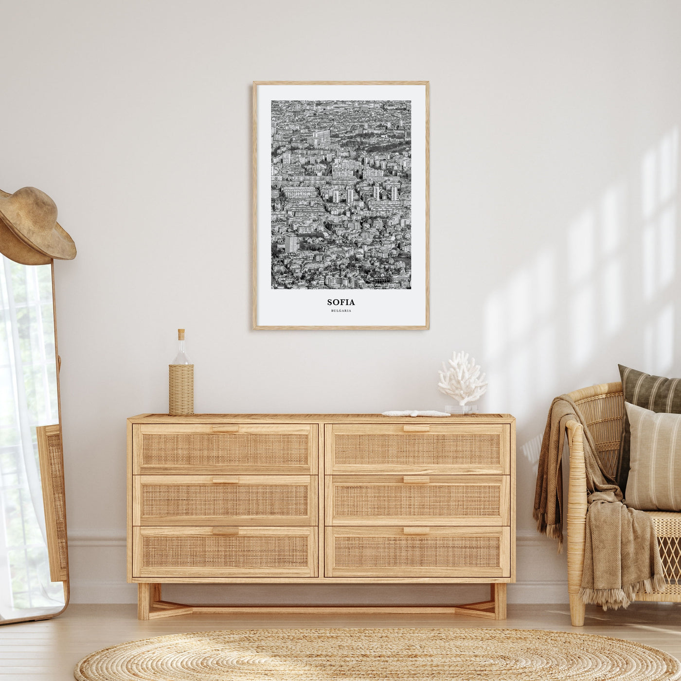 Sofia Portrait B&W Poster