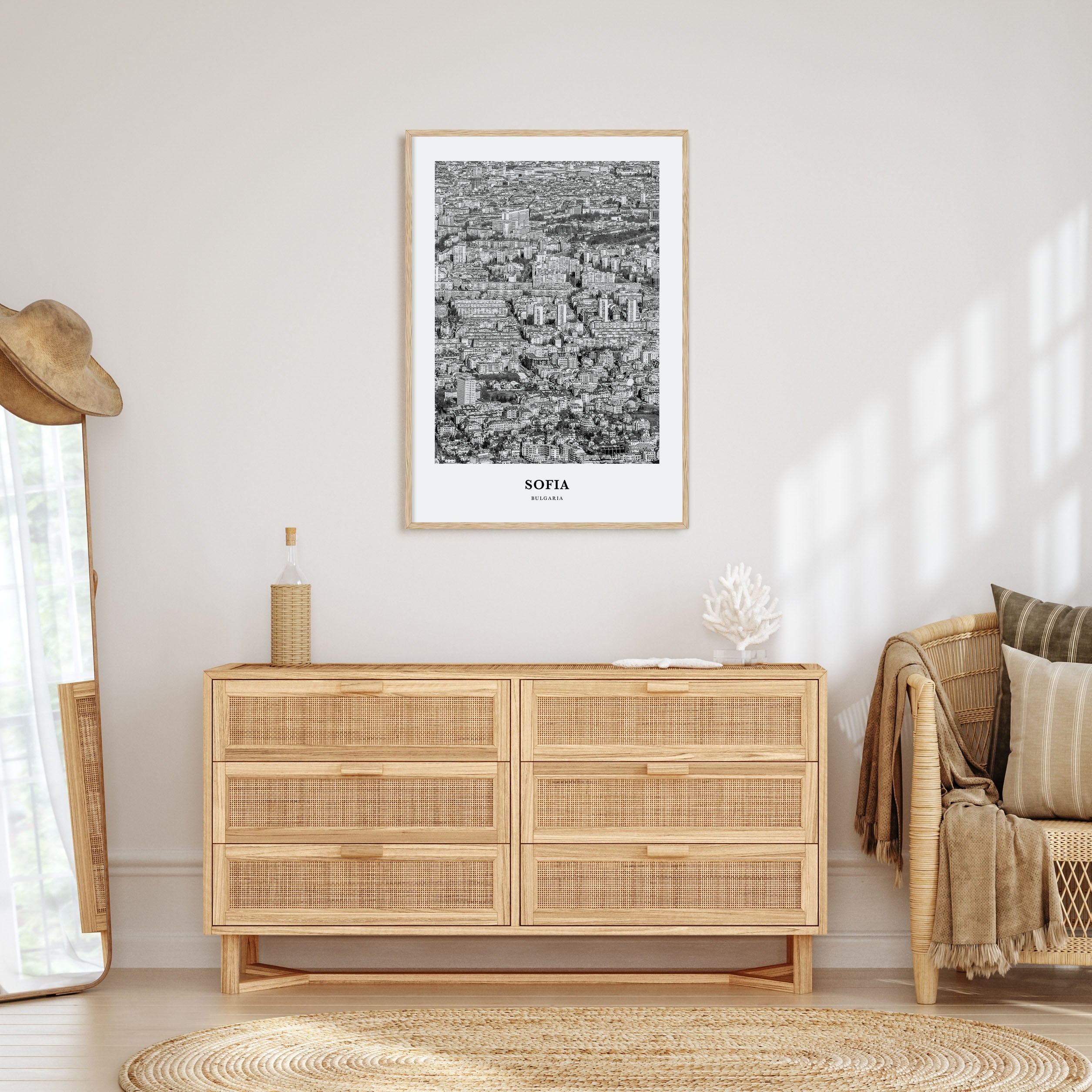 Sofia Portrait B&W Poster