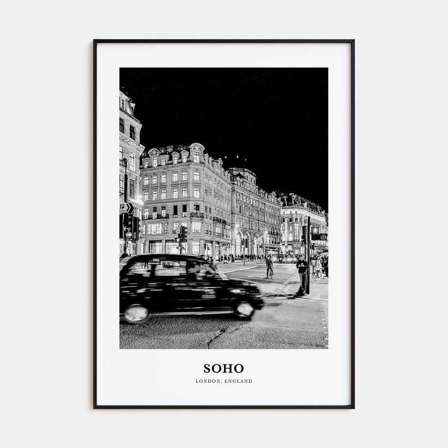 Soho, London Portrait B&W No 1 Poster