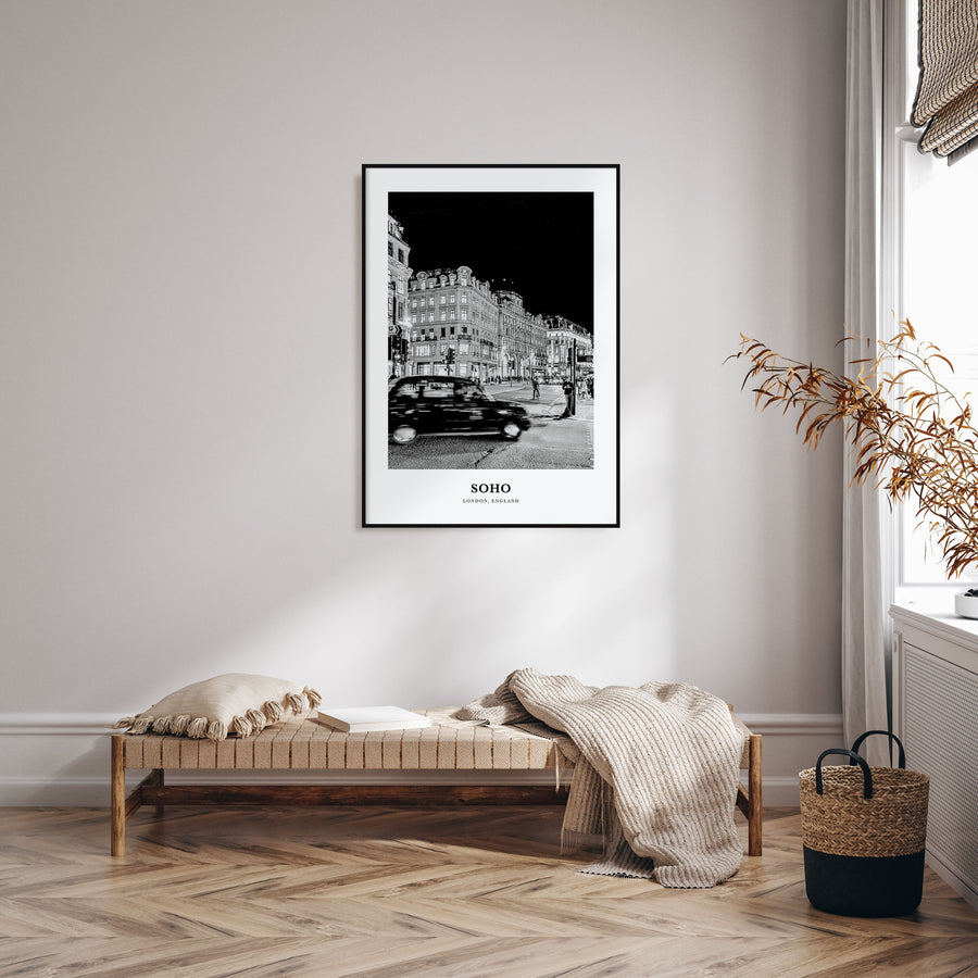 Soho, London Portrait B&W No 1 Poster