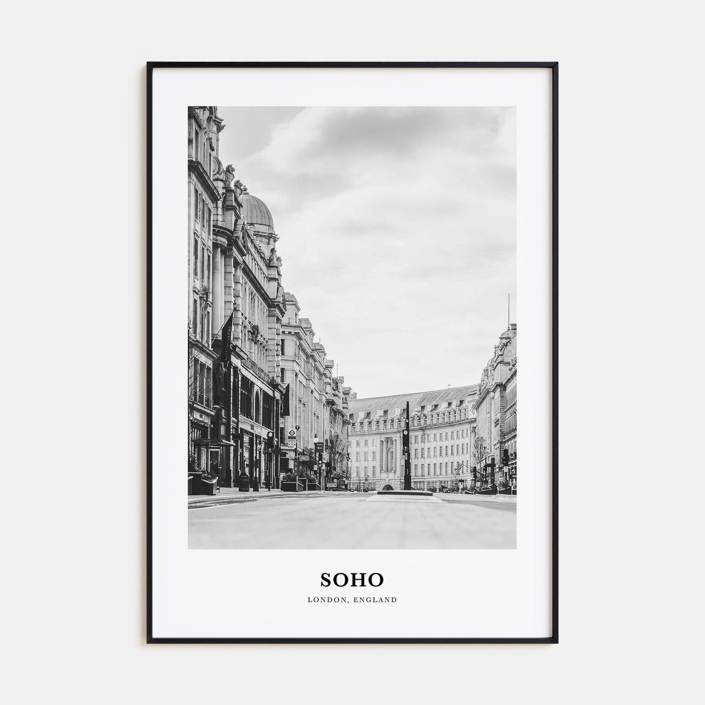 Soho, London Portrait B&W No 2 Poster