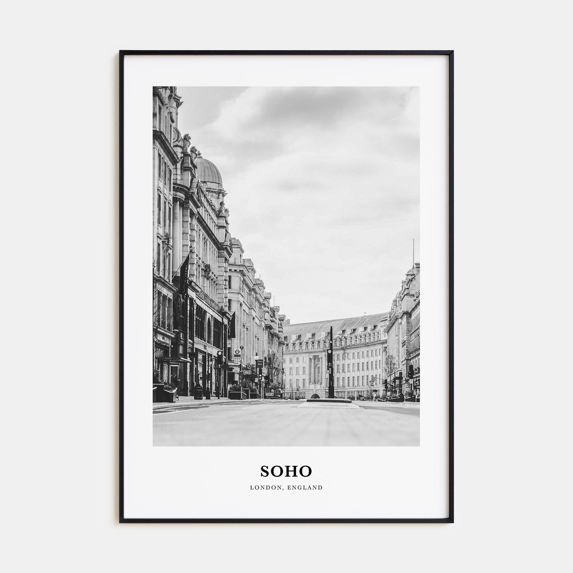 Soho, London Portrait B&W No 2 Poster