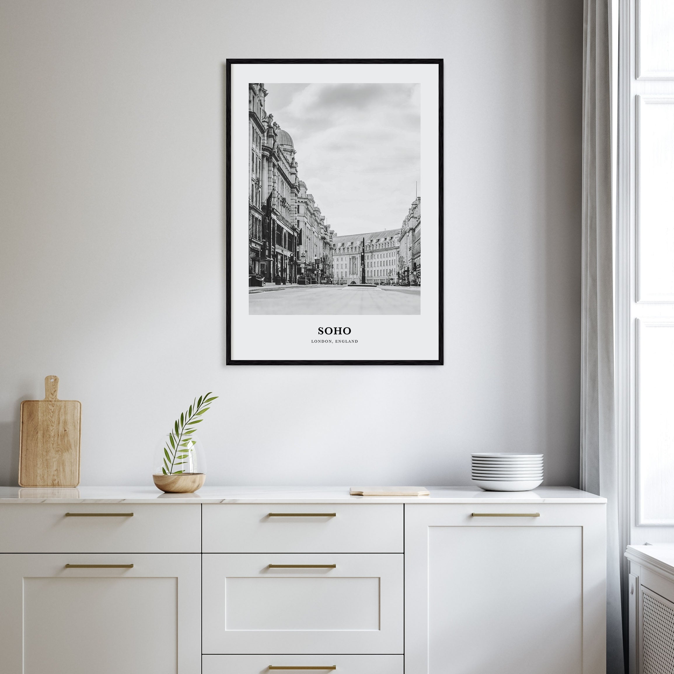 Soho, London Portrait B&W No 2 Poster