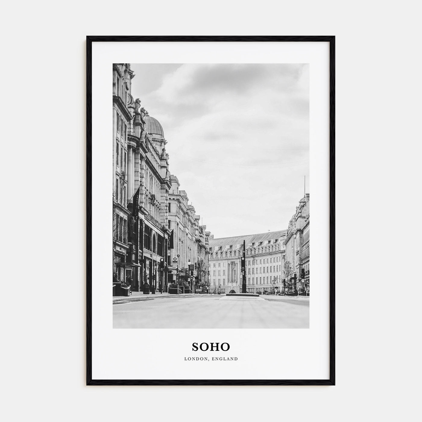 Soho, London Portrait B&W No 2 Poster