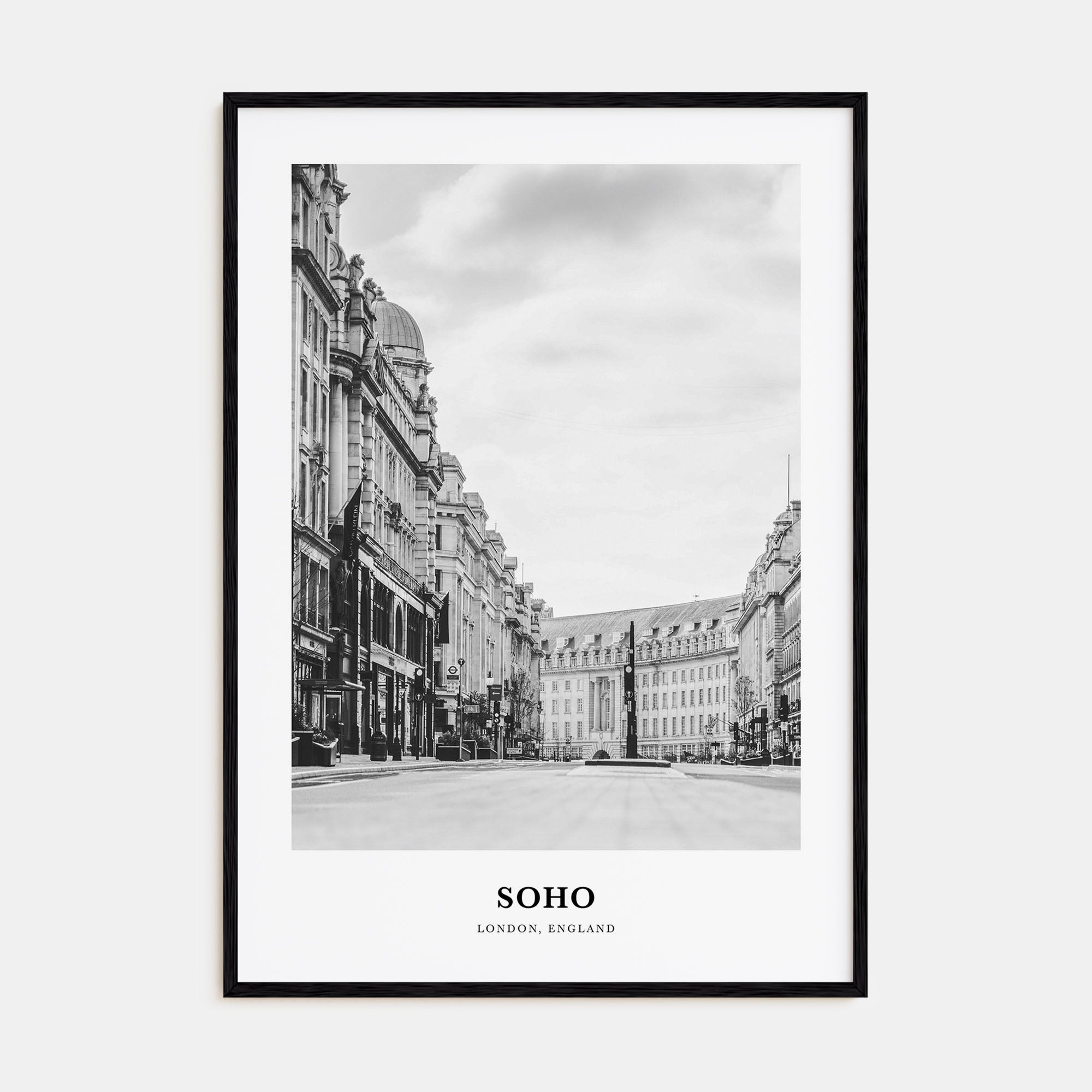 Soho, London Portrait B&W No 2 Poster