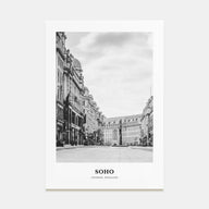 Soho, London Portrait B&W No 2 Poster