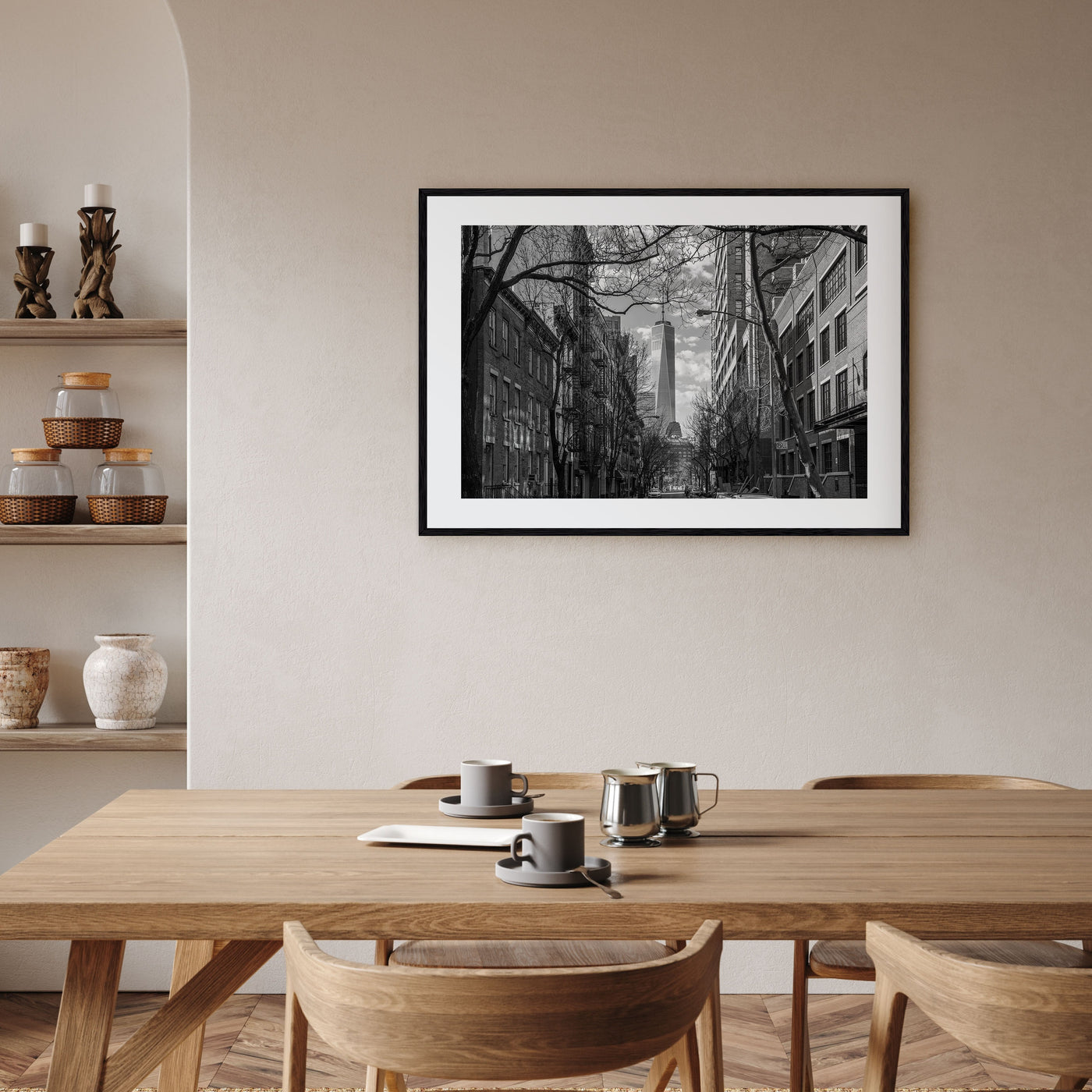 SoHo, New York City Landscape B&W Poster