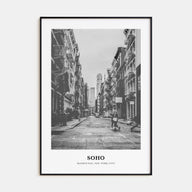 SoHo, New York City Portrait B&W No 1 Poster