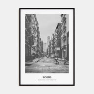SoHo, New York City Portrait B&W No 1 Poster