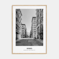 SoHo, New York City Portrait B&W No 2 Poster