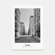 SoHo, New York City Portrait B&W No 2 Poster