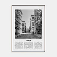 SoHo, New York City Travel B&W No 2 Poster